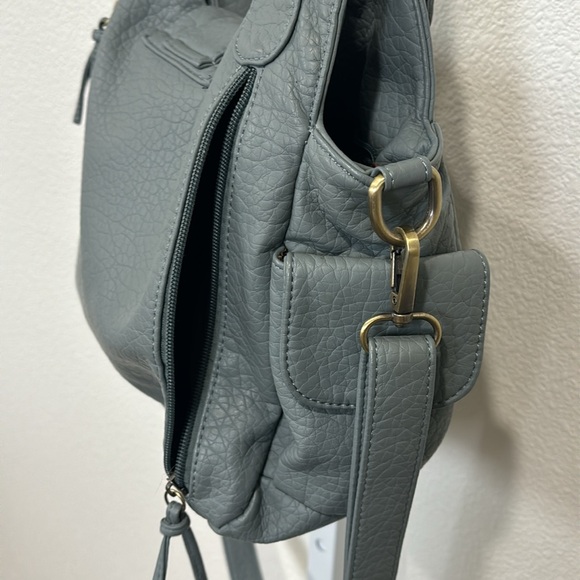 Montana West Gray/ Blue Western Style Concealed Carry Purse - Picture 6 of 7